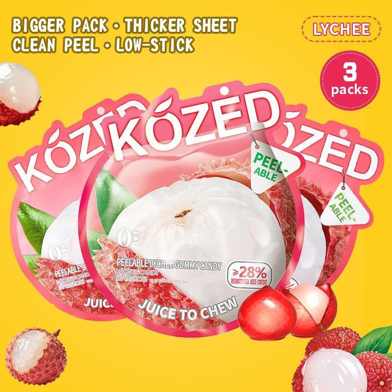 Kozed Peelable Gummy Candy Variety Pack -7 Flavors -Chewy Fruity Rolls, Fun & Sweet Snack -Valentine'S Day Gift