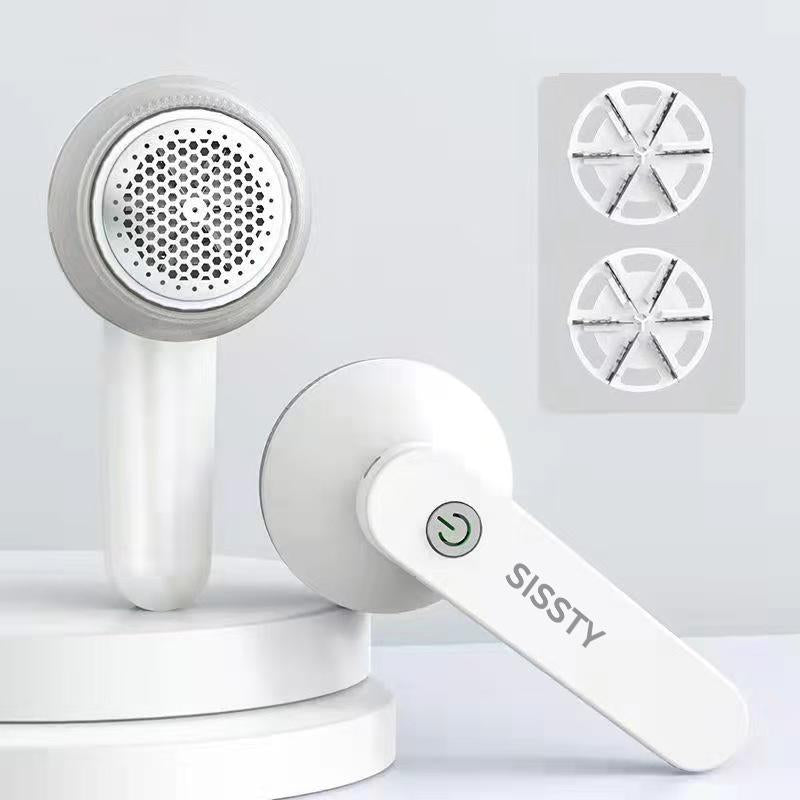 Rechargeable Fabric Shaver with 2 Replaceable Stainless Steel 6-Leaf Blades(1 Free Extra Included) | Lint Remover with 3-Speed Settings - Efficient Sweater and Lint Shaver for Clothes, Removing Fuzz, Lint Balls, Pills, and Hairballs.Christmas Gift.