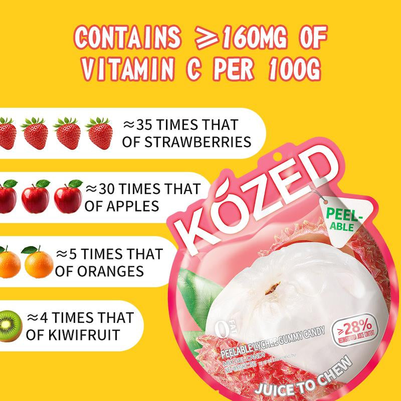 Kozed Peelable Gummy Candy Variety Pack -7 Flavors -Chewy Fruity Rolls, Fun & Sweet Snack -Valentine'S Day Gift