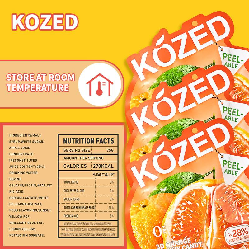 Kozed Peelable Gummy Candy Variety Pack -7 Flavors -Chewy Fruity Rolls, Fun & Sweet Snack -Valentine'S Day Gift