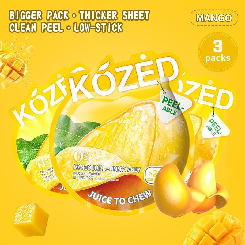Kozed Peelable Gummy Candy Variety Pack -7 Flavors -Chewy Fruity Rolls, Fun & Sweet Snack -Valentine'S Day Gift