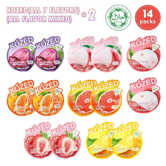 Kozed Peelable Gummy Candy Variety Pack -7 Flavors -Chewy Fruity Rolls, Fun & Sweet Snack -Valentine'S Day Gift