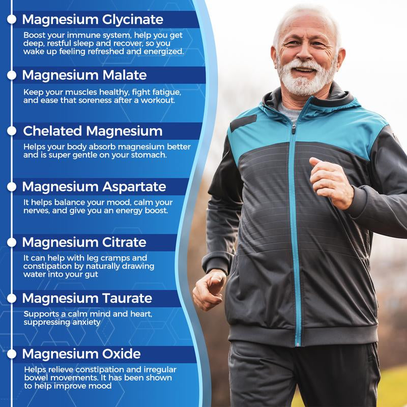 Viyouth 1000Mg Magnesium Complex - 10 Elemental Magnesium Complex & Zinc for Calming Sleep & Relax - US Made - Dietary Supplement for Hair Health Digestive Detox & Cortisol Balance-3Rd Party Tested Tablets Fitness, Magnesium Glycinate