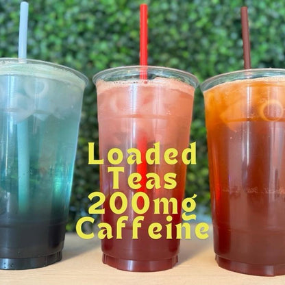 Loaded Teas - Powered Caffeinated Beverage Mix - Sugar-Free & Gluten-Free Energy Powder Drink - 32Oz Smoothie Mix - Made in USA - 24 Months Shelf Life