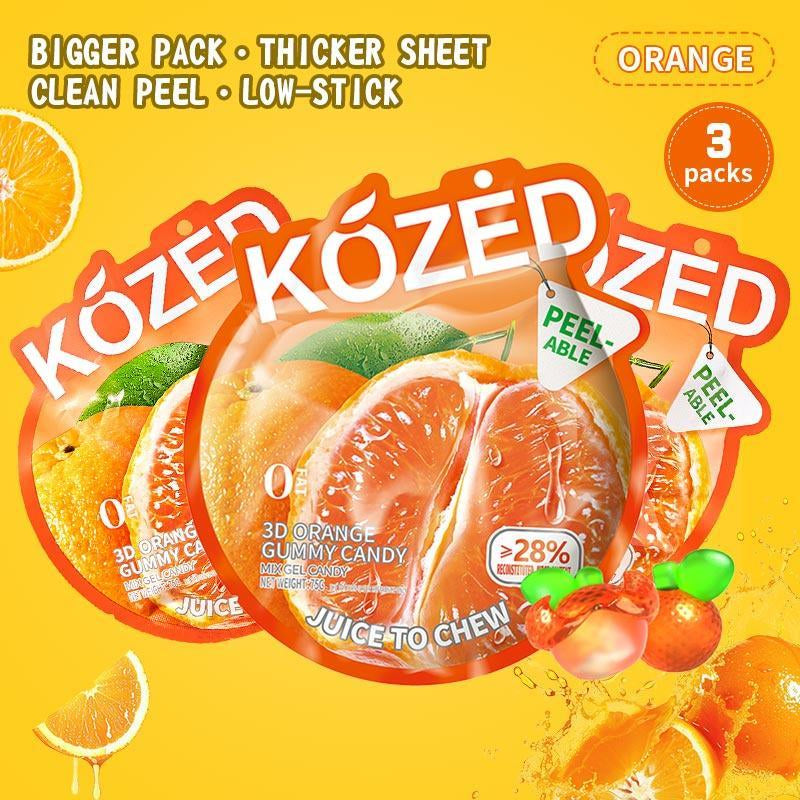 Kozed Peelable Gummy Candy Variety Pack -7 Flavors -Chewy Fruity Rolls, Fun & Sweet Snack -Valentine'S Day Gift