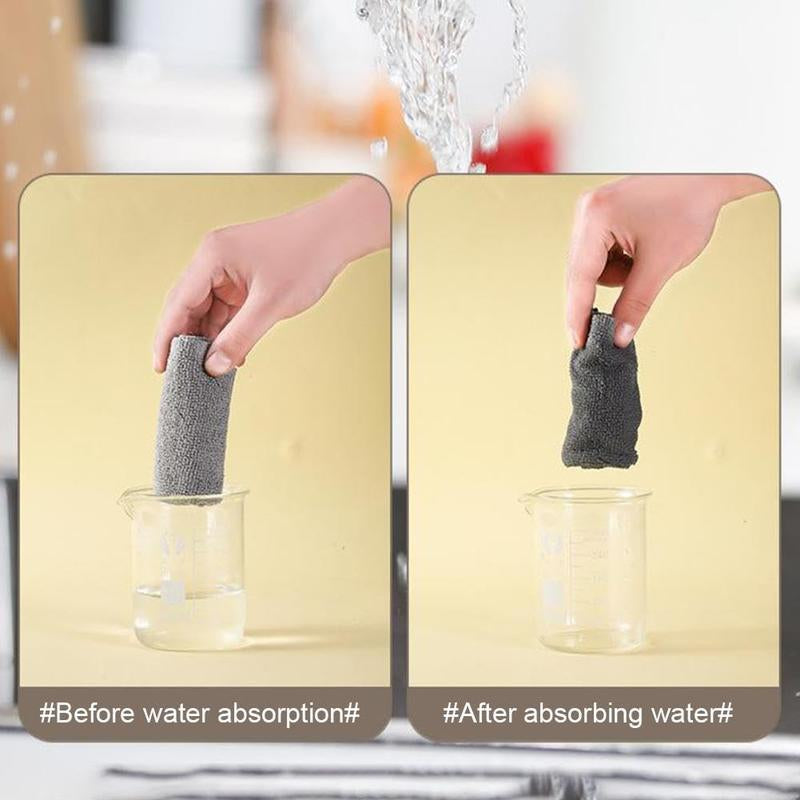 Microfiber Cleaning Cloth Rags in a Box (20 Count) -7.9" X 7.9" Reusable Microfiber Towels for Cars - Edgeless Terry Towels,Small Microfiber Towel for Home, Kitchen (Gray&Pink)